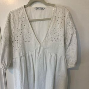 Zara size M white tunic top